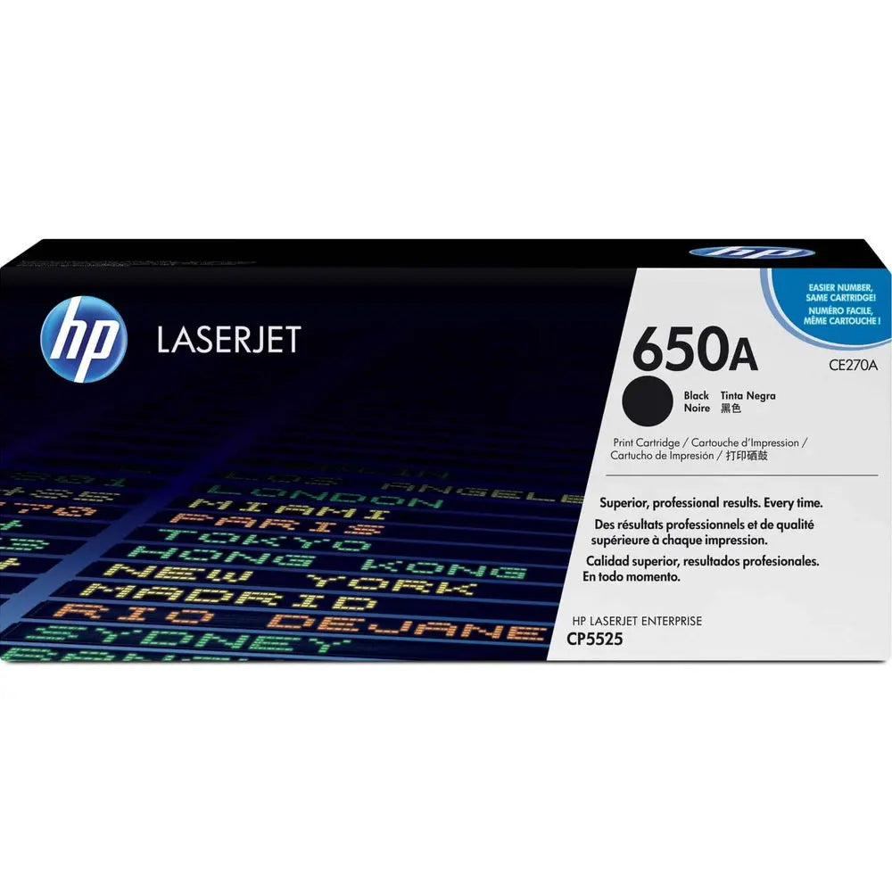 HP 650A Noir – Toner HP LaserJet d’origine — Connecto.ma